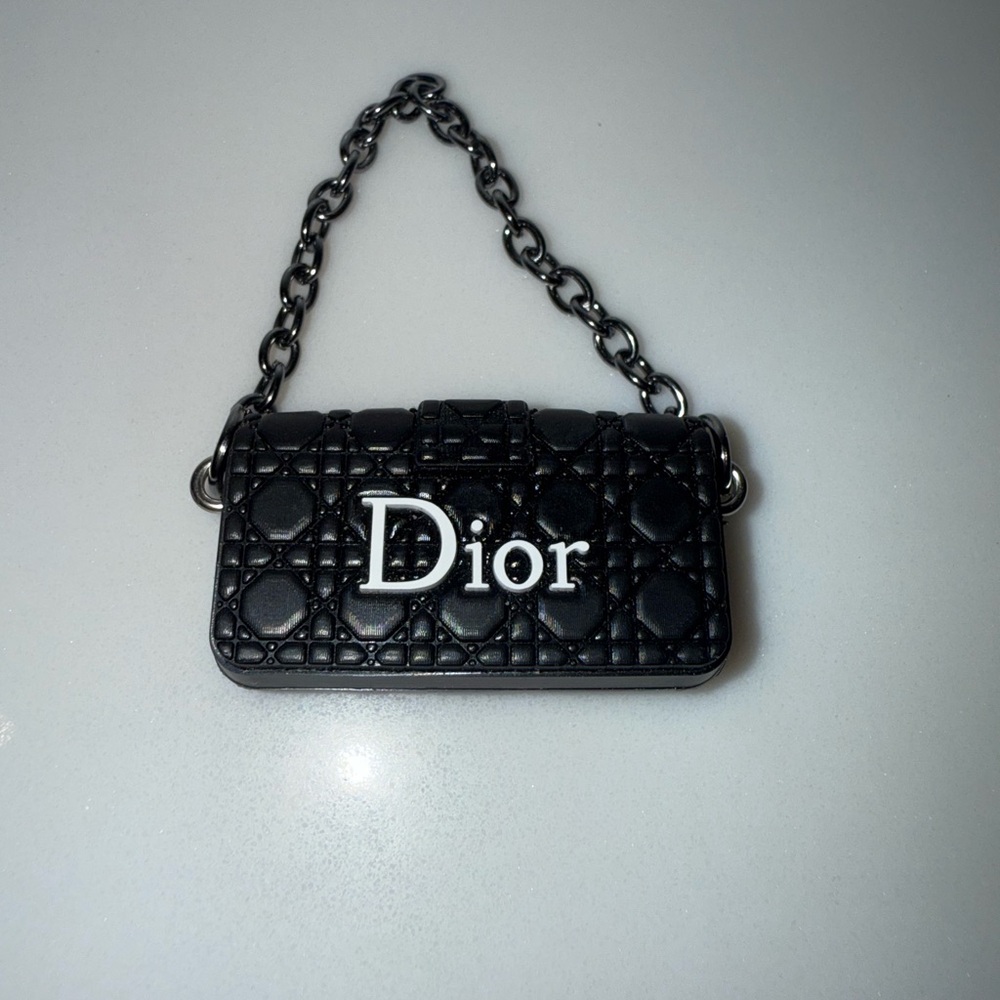 New Labubu Dior Black Quilted purse